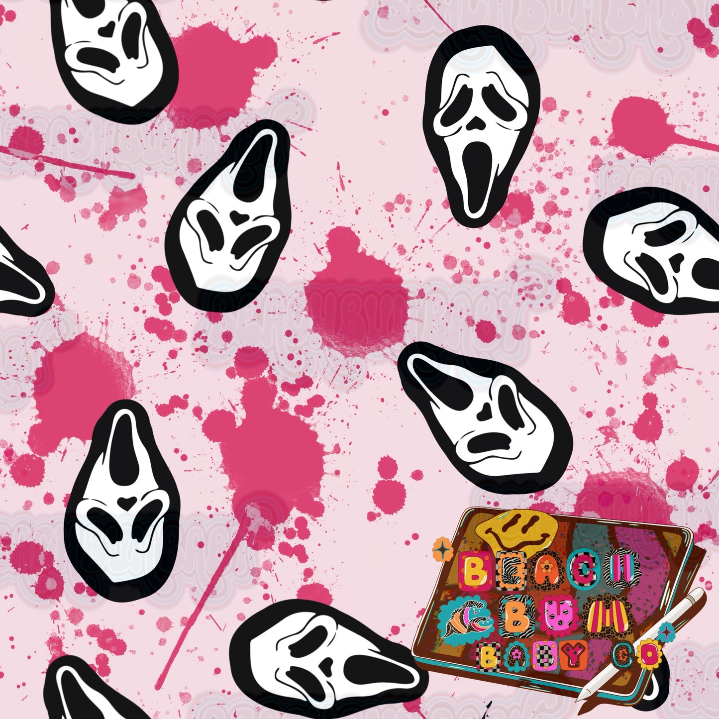 Ghost face pink